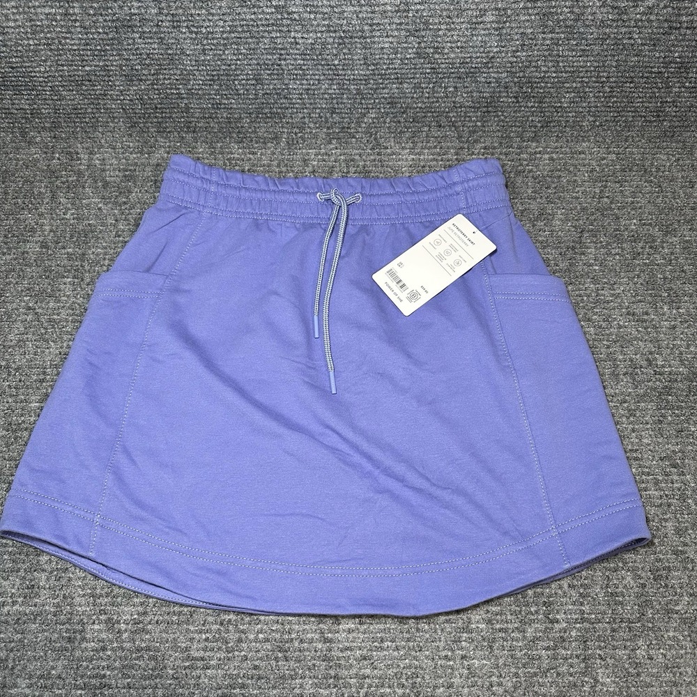 NWT Athleta Retroterry Skirt Drawstring‎ Womens Size Small Jupe Purple